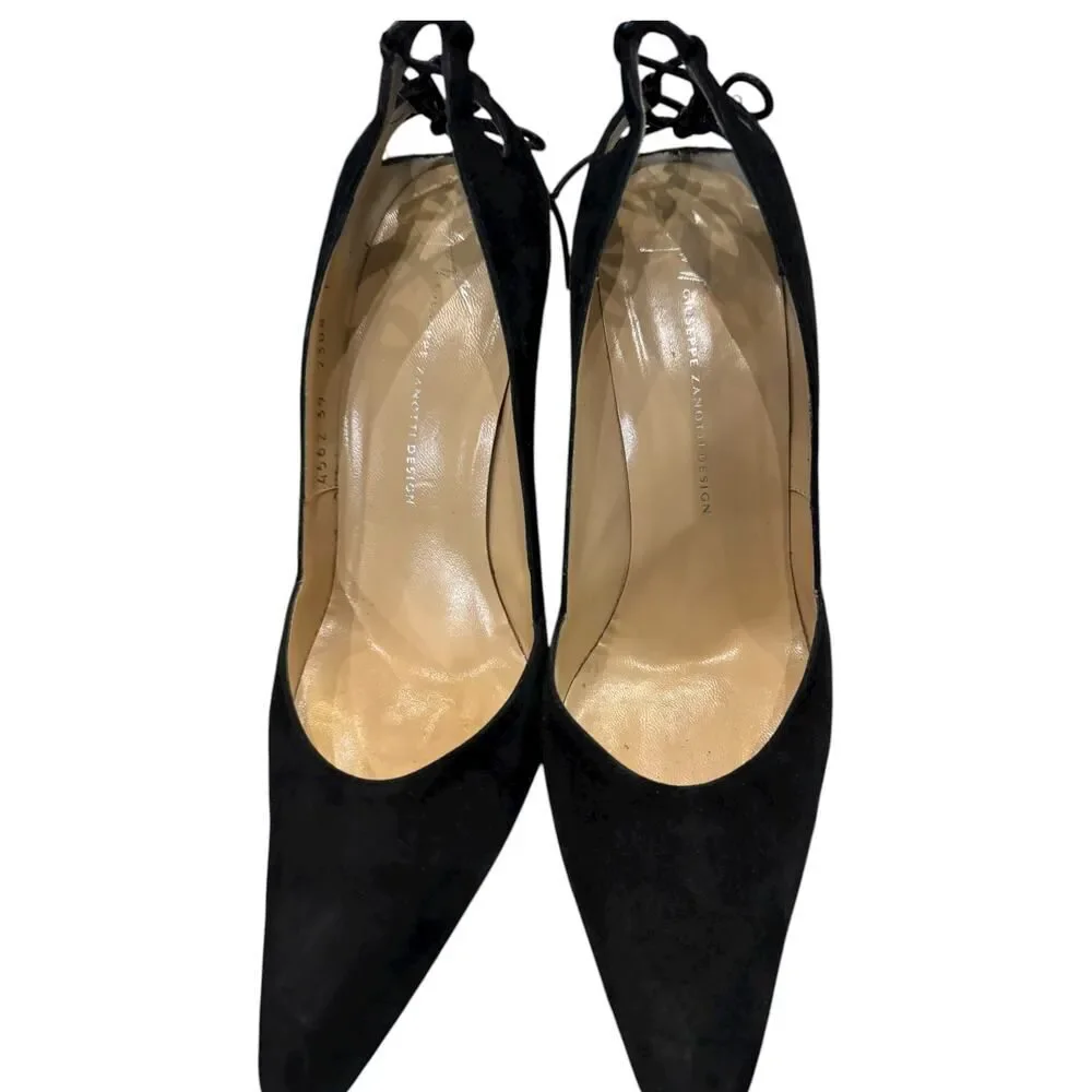 Giuseppe Zanotti Design Women's Black Suede Leather Pump Heels Size 9